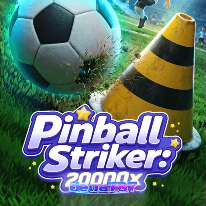 Tampilan visual stadion neon dalam permainan slot Pinball Striker 20,000x